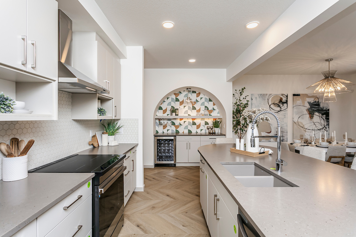 Kitchen in Bedrock Homes Hadley K Showhome in Weston at Edgemont
