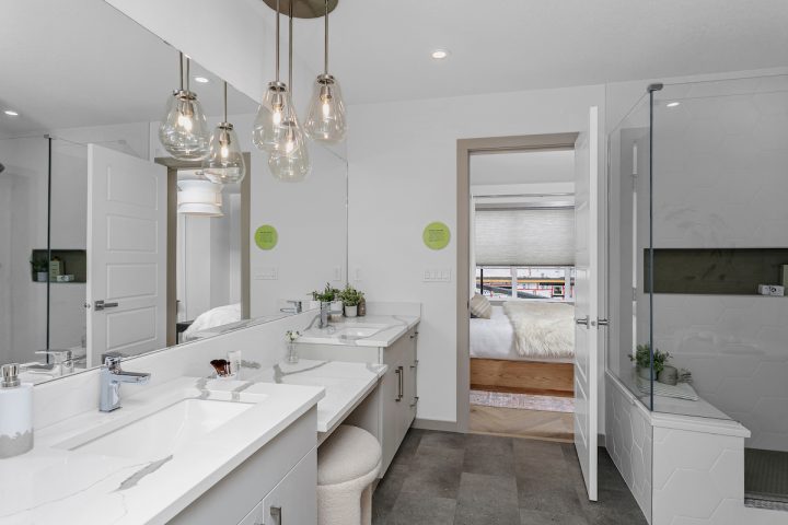 Primary Bathroom in Bedrock Homes Hadley K Showhome in Weston at Edgemont