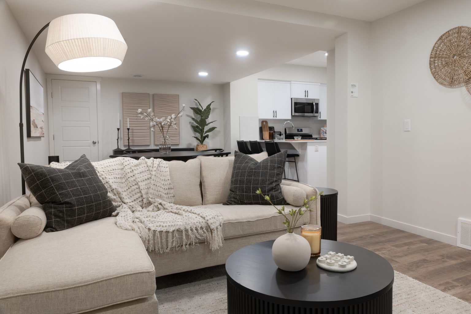 Legal basement suite living space in Anthem's Showhome in Weston at Edgemont
