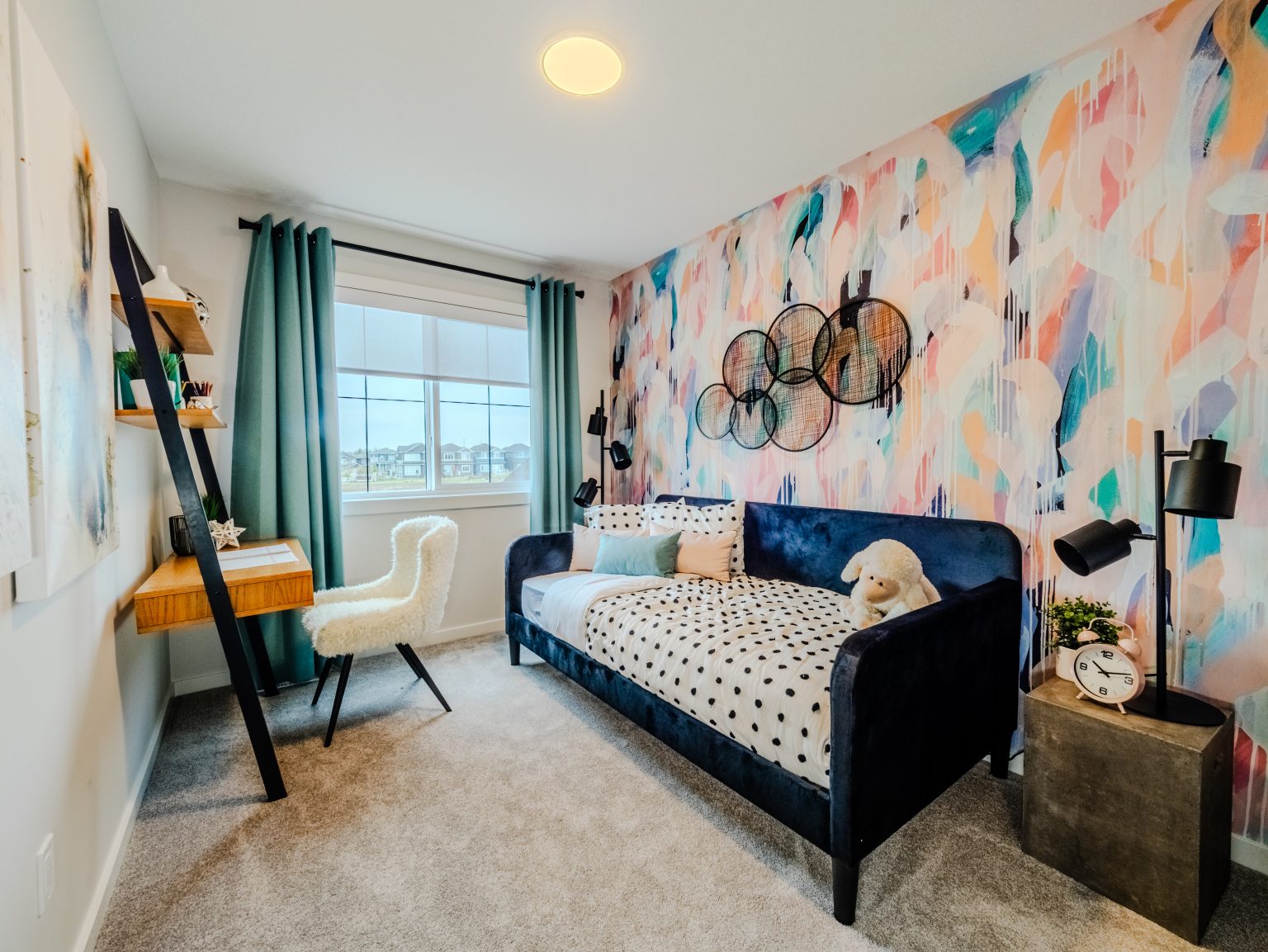 Secondary Bedroom in Bedrock Homes Laned Showhome in Weston at Edgemont