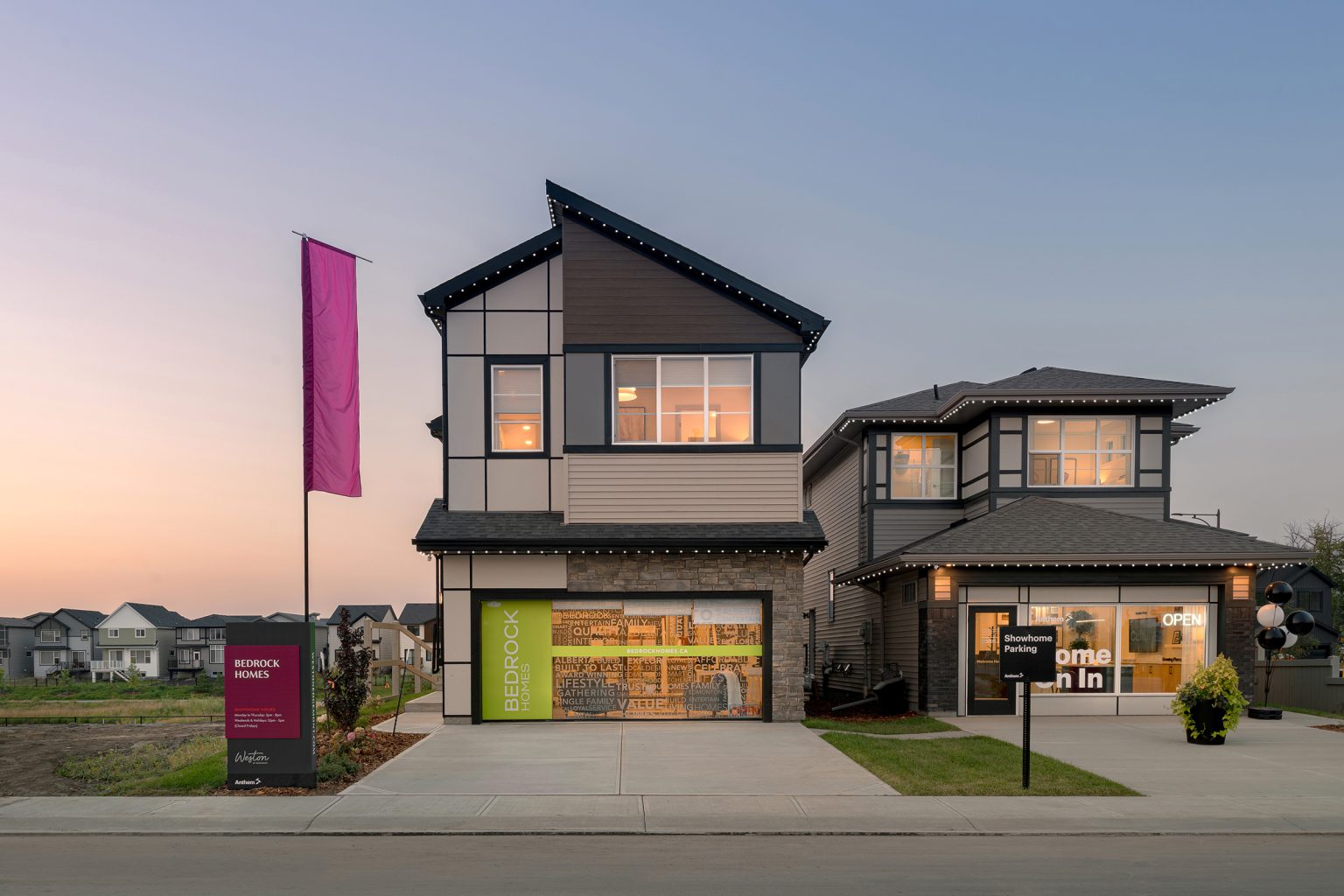 Bedrock Home's Front Garage Showhome in Weston at Edgemont in West Edmonton